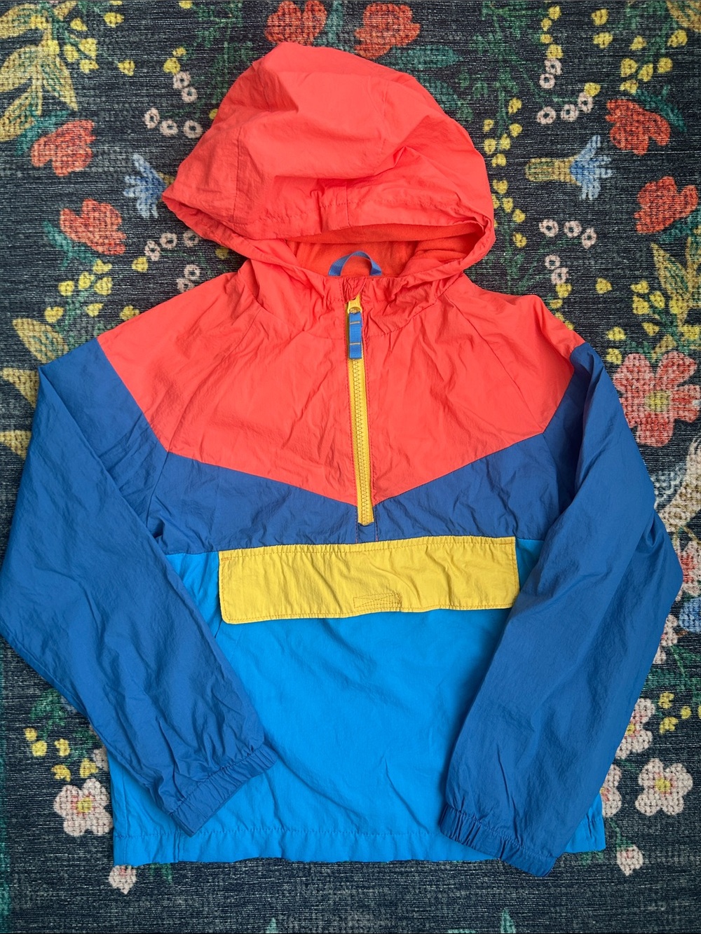 Cat & Jack Color-Block Hooded Windbreaker Jacket, Size Small (6-7)
